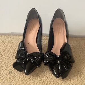AVEC LES FILLES black patent leather pumps